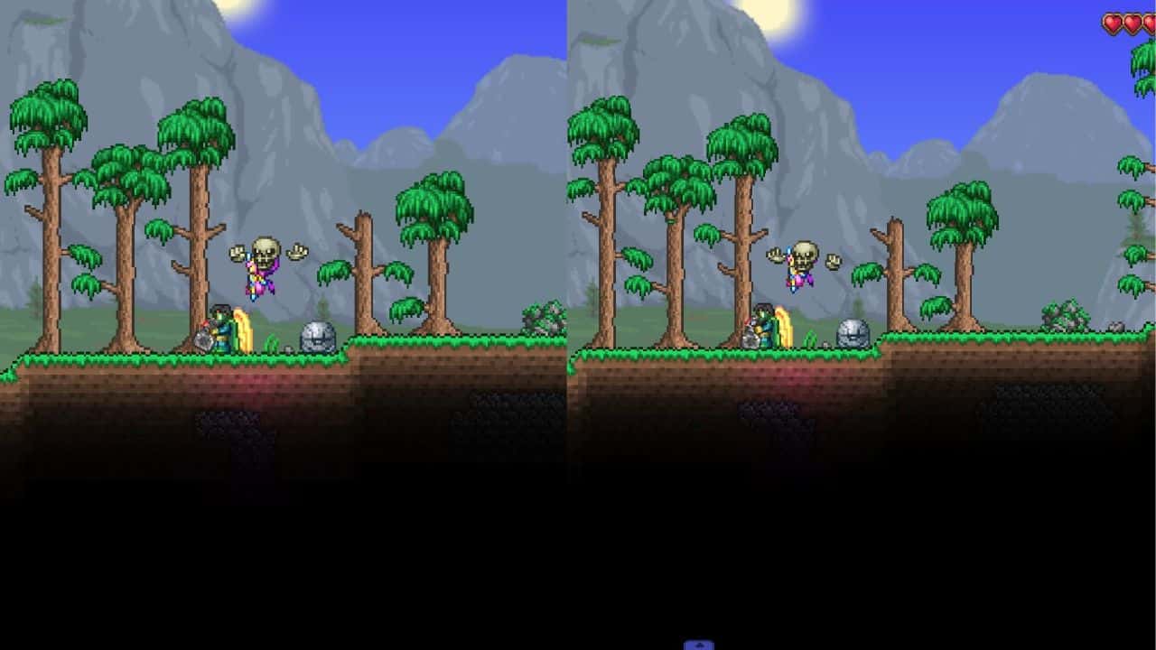 The player consuming an Endurance Potion in Terraria