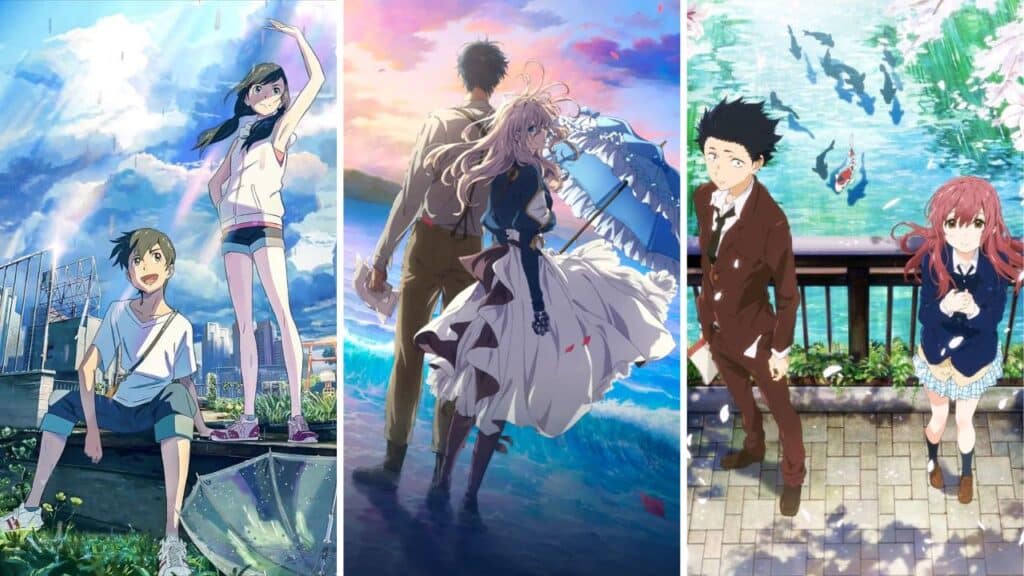 Weathering With You, Violet Evergarden, and A Silent Voice - some sad anime to watch.