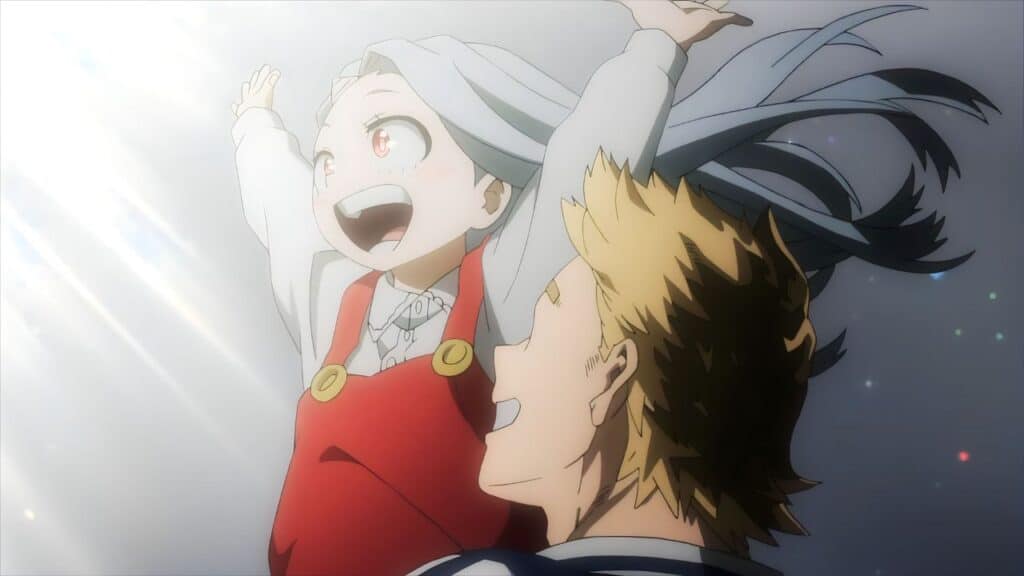 Eri finally smiling during the U.A. Festival in MHA.