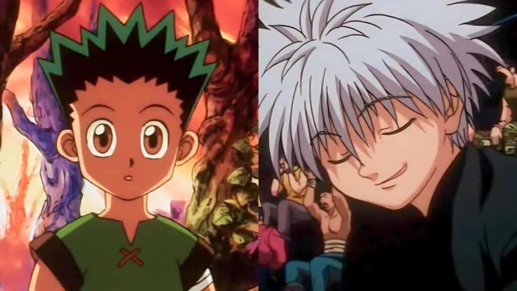 Gon Freeccs and Killua Zoldyck in one of the most popular 90s anime, Hunter x Hunter.