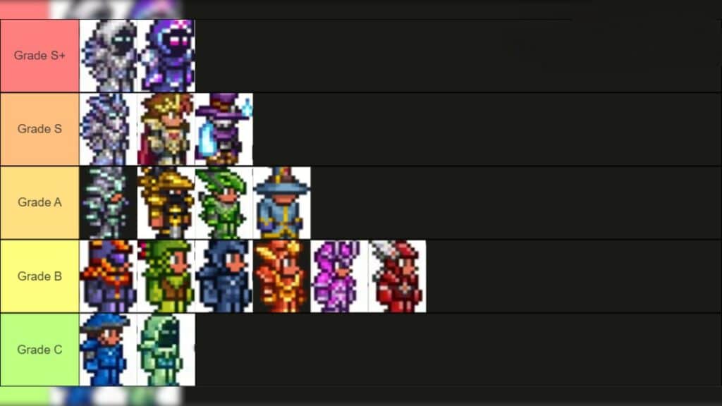 Best mage armor tier list in Terraria.