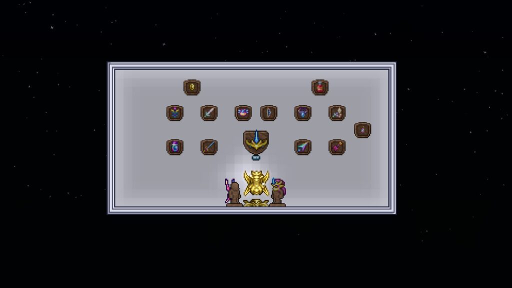 Loots from defeating Empress of Light in Terraria.