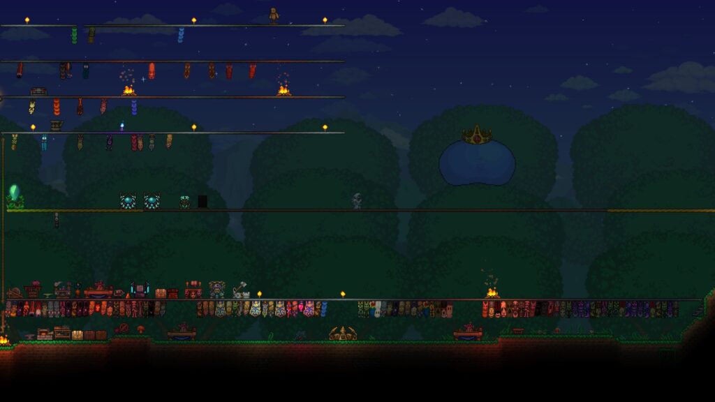 The King Slime in Terraria.