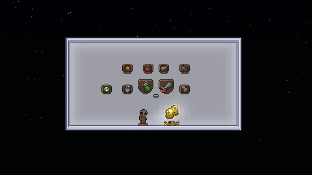Loots from defeating The Twins in Terraria.